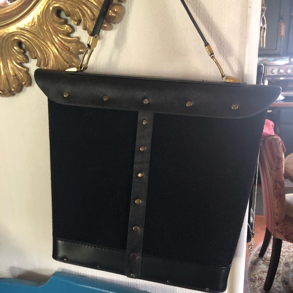 Vintage Jeweled Peacock Handbag w Wood Bottom - Picture 7 of 10